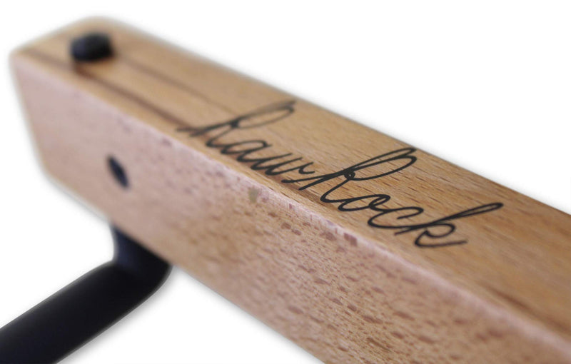 RawRock Horizontal Guitar Hanger - Tilt and Display Your Guitar, Ukulele, Bass, Electric Guitar, Banjo at a Slanted Angle with Beauty (Country Classic) Country Classic