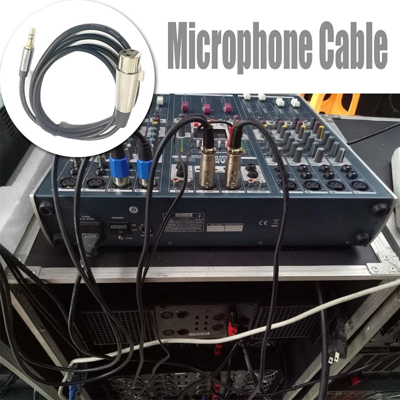 "3-pin XLR Female to TRS 3.5mm Male Microphone Cable Audio Line Microphone Adapter for Studio Sound Consoles 1.5M"