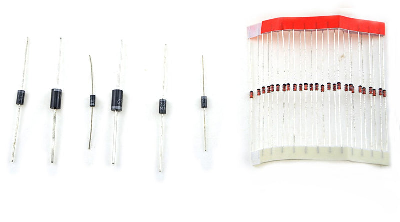 XINGYHENG 200Pcs 8 Values Rectifier Diodes Assortment Kit 1N4148 1N4007 1N5819 1N5399 FR107 FR207 1N5408 1N5822