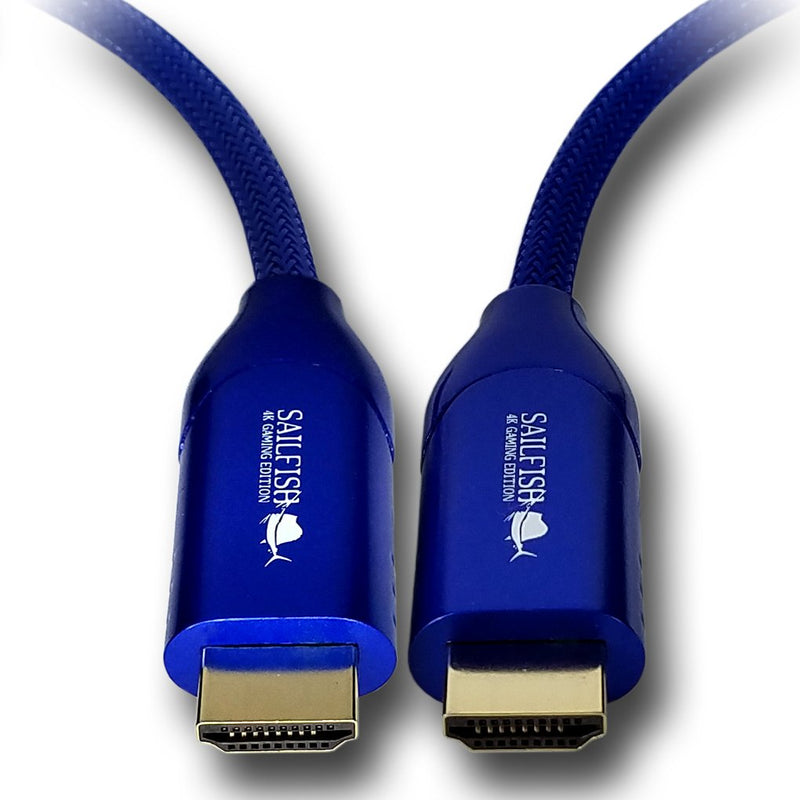 4K Ultra HD HDMI Cable Supports 2160p, 4K@60Hz, HDR, ARC with Cable Management Strap Compatible with Xbox Series S, Xbox One, PS5, PC, HDTV, Blu-Ray (3 Feet, Blue) 3 Feet