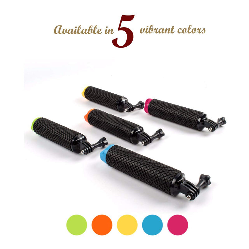 Waterproof Floating Hand Grip Compatible with GoPro Hero 9 8 7 6 5 4 3+ 2 1 Session Black Silver Camera Handler & Handle Mount Accessories Kit for Water Sport and Action Cameras (Yellow) Yellow