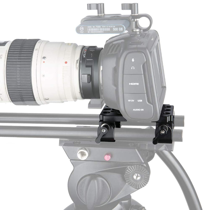 NICEYRIG Tripod Mounting Plate with 15mm Rod Clamp Railblock for Rod Support/DSLR Rig Cage