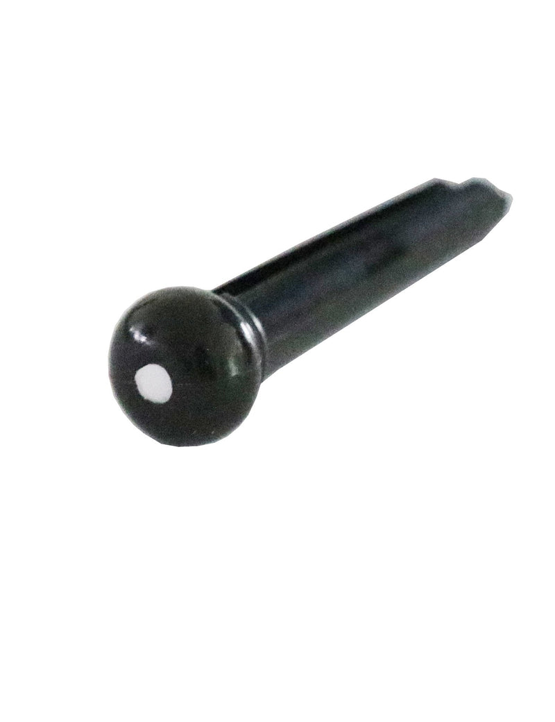 Metallor Acoustic Guitar Bridge Pins String Peg Guitar Parts Replacement Pack of 6 Pieces Black with White Dot.