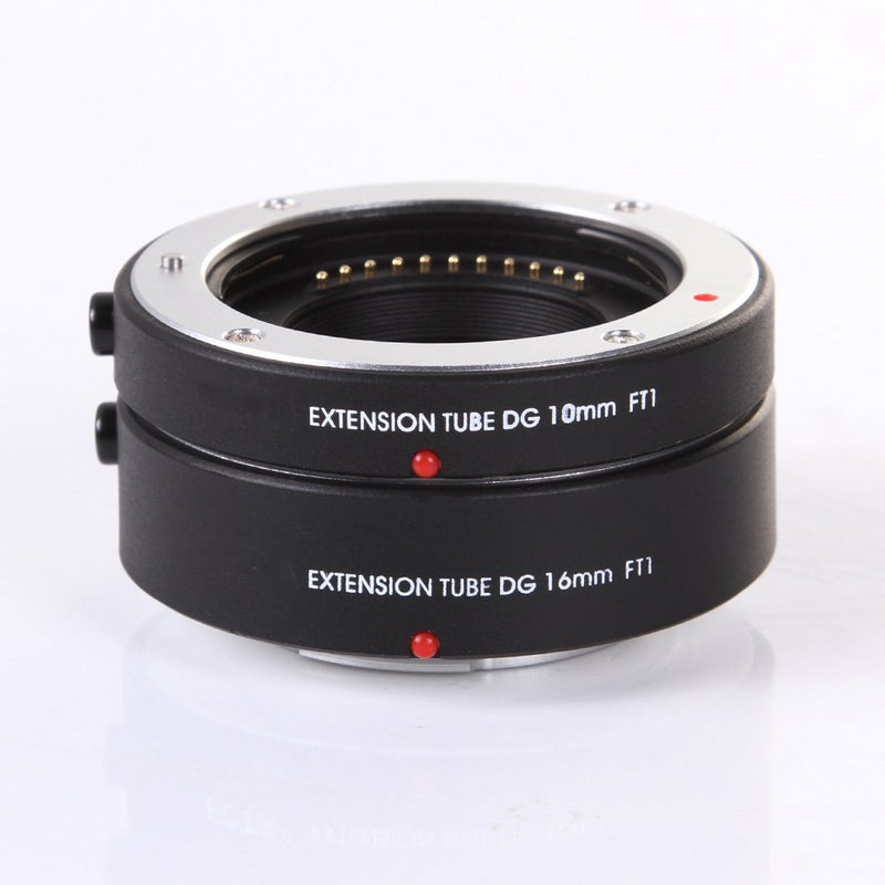 FocusFoto Pro Automatic Electronic Macro AF Auto Focus Extension Tube DG Set 10mm + 16mm for Olympus Panasonic Micro Four Thirds M4/3 Mount GH3 GH4 GH5 GX85 E-PL8 E-PL7 E-M5 E-M10 Mark II III Cameras