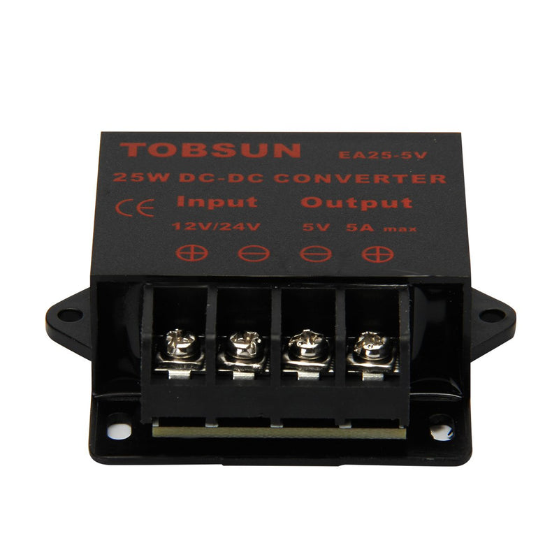 BINZET DC 12V 24V to 5V 5A Converter Step Down Regulator 25W 5V Regulated Power Supplies Transformer Converter 5V 5A 25W