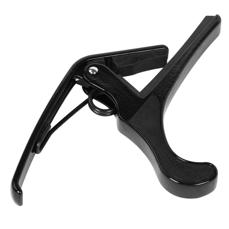 Alice Aluminum Alloy 4 String Acoustic Guitar Capo with Black Paint Pistol Shape Guitar Accessories