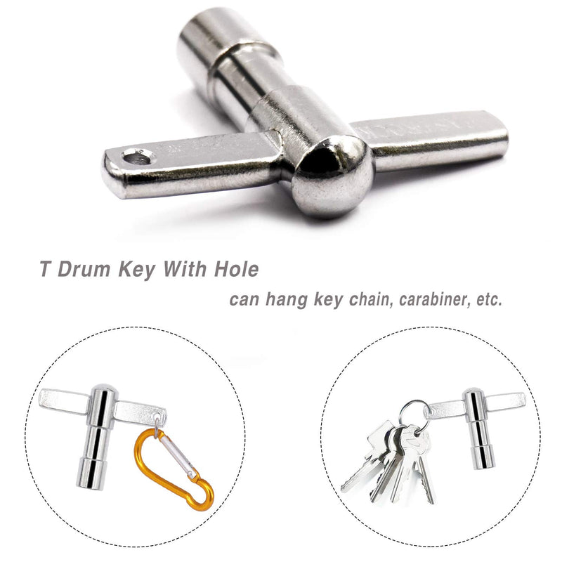 EASTROCK Drum Keys Pack of 4 with More Asvanced Material Rubber And Plastic Handles Drum Key,Durable Tool Drum Torque Tuning Key With Hole(Red) 1-3 Red