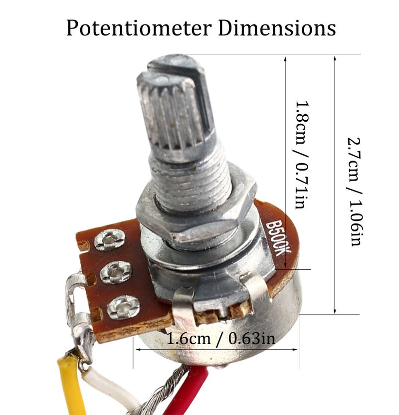 LP Electric Guitar Wiring Harness Kit Replacement, 2T2V 3 Way Toggle Switch 500K Pots&Jack for Dual Humbucker Gibson Les Pual Style Guitar, Black Tip Black Cap