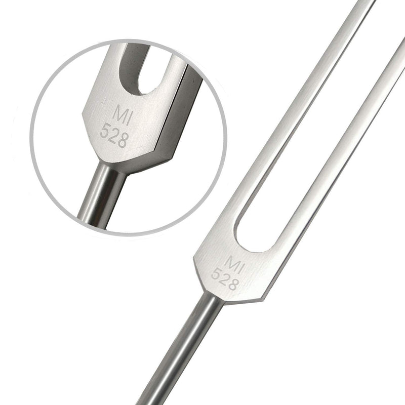Tuning Forks Set 528 Hz Chakra for DNA Repair Healing Sound Healing Forks 5 Packs Silver