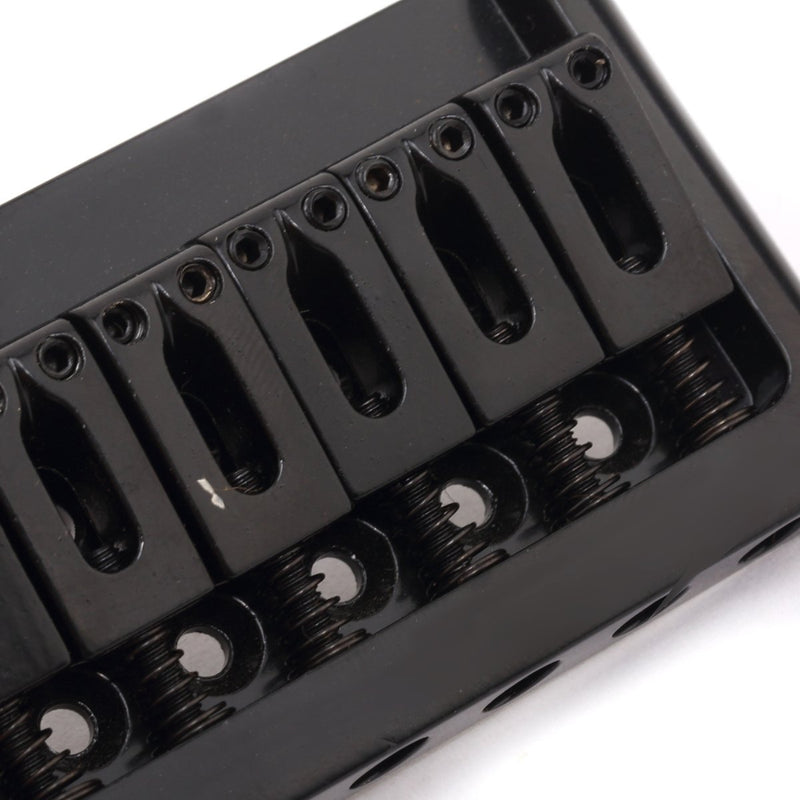 Musiclily Non-tremolo Electric Guitar Hardtail Bridge Saddle for 6 String Fender Strat Stratocaster Tele Telecaster Guitar Replacement, Black