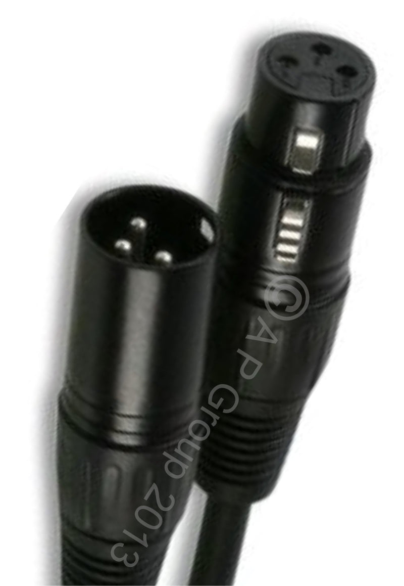 rhinocables® XLR Cable Balanced Microphone Male - Female 3 Pin Audio Mic Lead Studio Amplifier Mixer Desk Speaker PA System Live Music Recording (0.30m) 0.30m