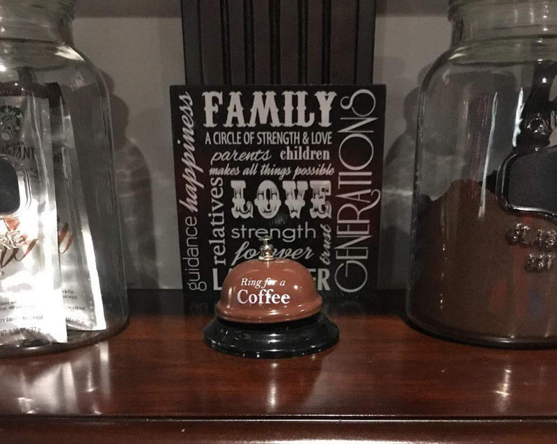Desk Call Bell Ring for Service Great Fun Creative Novelty Gag Party Gift (Ring for a Coffee) Ring for a Coffee