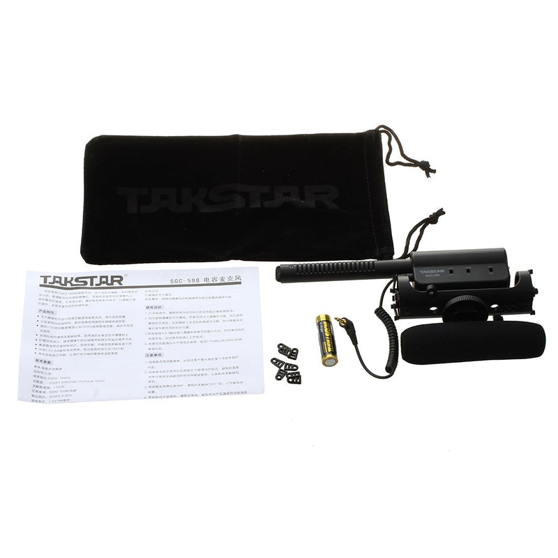 TAKSTAR SGC-598 Interview Microphone for Nikon/Canon Camera/DV Camcorder