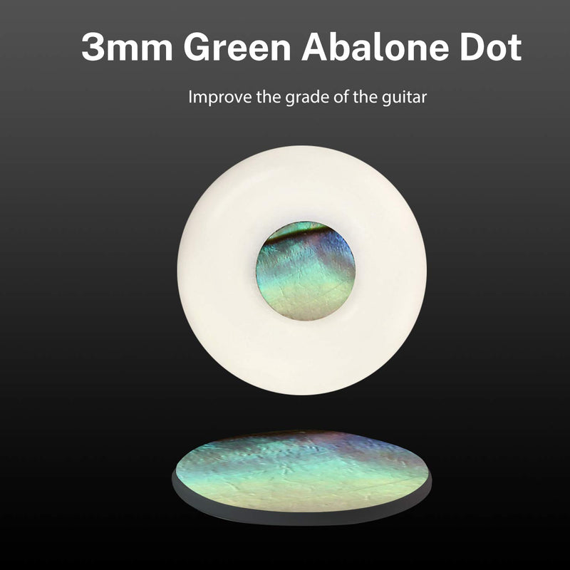 Donner 6PCS Acoustic Guitar Cattle Bone Bridge Pins Inlaid 3mm Abalone Dot with Guitar Pins Puller and Sandpaper Acoustic Guitar DIY Replacement Parts White Cattle Bone