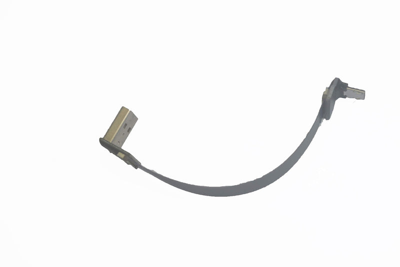 Short Flat Slim Thin Ribbon FPC Micro USB Male 90 Degree Angled up to Standard USB A Male Receptacle 90 Degree Angled for sync and Charging Black (5CM Micro USB up to Standard USB A UP) 5CM Micro USB up to Standard USB A UP