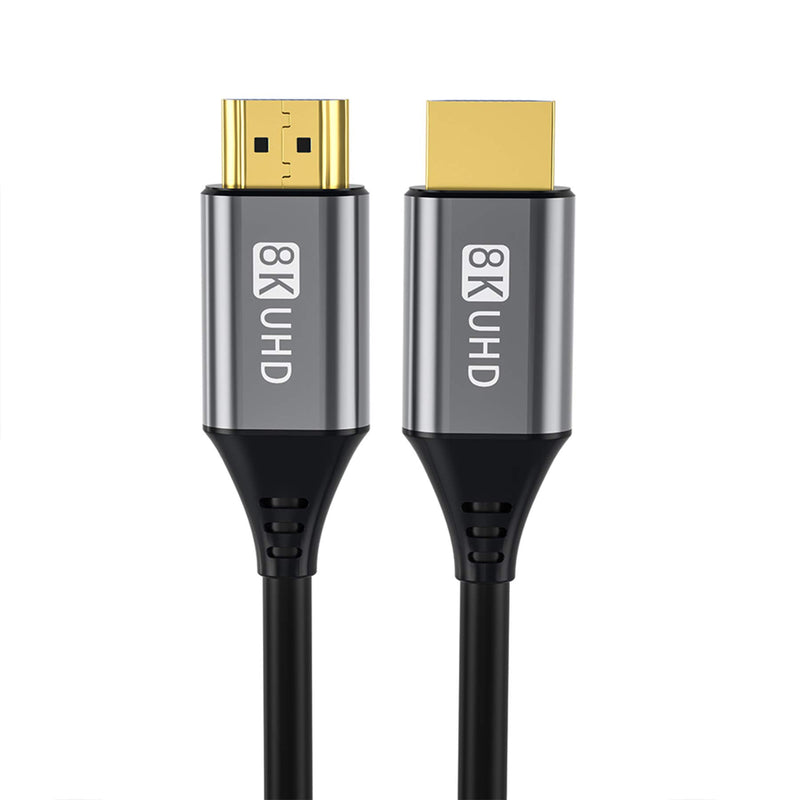 8K HDMI 2.1 Cable,Ultra High Speed 48Gbps 7680P eARC HDR HDCP HDMI 2.1 Cable Backward Compatible with 4K 2K for Apple TV/PS5/PS4/Xbox Series X/Switch(2M/6FT) 2M/6FT