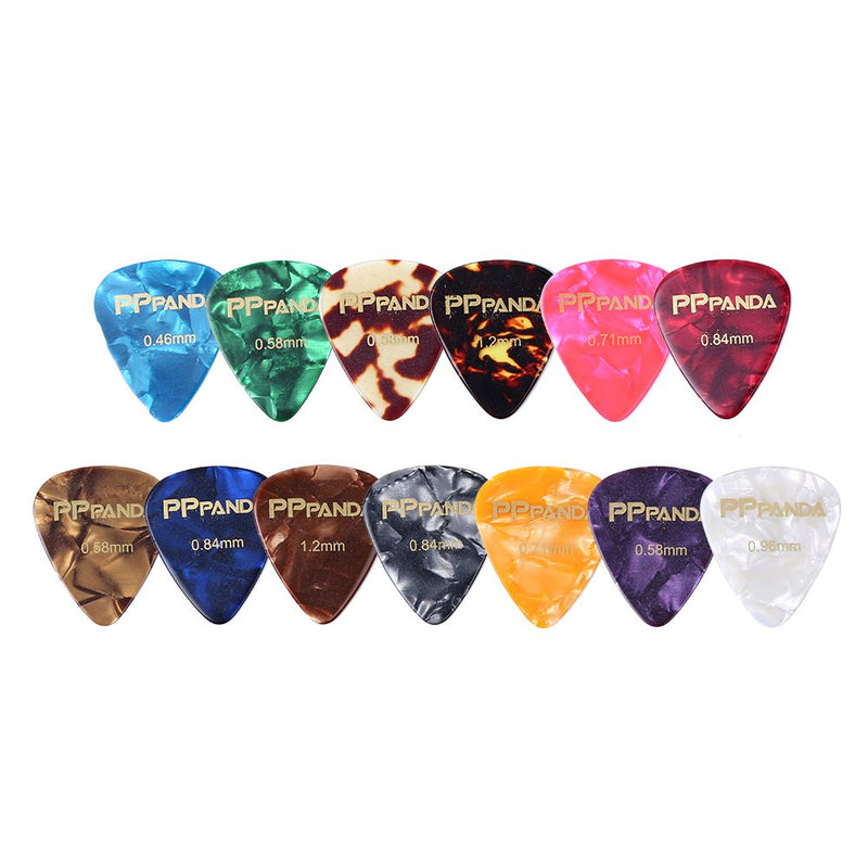 PPpanda Guitar Picks 48pcs, Guitar Plectrums for Your Electric, Acoustic, or Bass Guitar Thin, Medium, Heavy 0.46 0.58 0.71 0.84 0.96 1.2mm