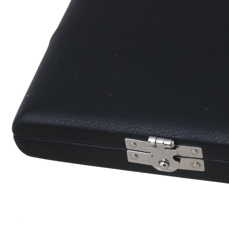 BQLZR Black PU Leather English Horn Reed Box Reed Case with Flannel Slot Inside for 6pcs English Horn Reeds