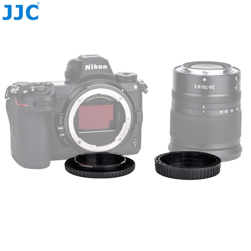 (2 Pack) JJC Z Mount Body Cap & Rear Lens Cap, for Nikon Z Camera Lens, Nikon Z-Mount Lense Rear Cap, Body Sensor Protective Caps, Compatible with Nikon Z Mirrorless Camera Z5 Z50 Z6 Z7 Z6 II Z7 II Caps 2 Packs