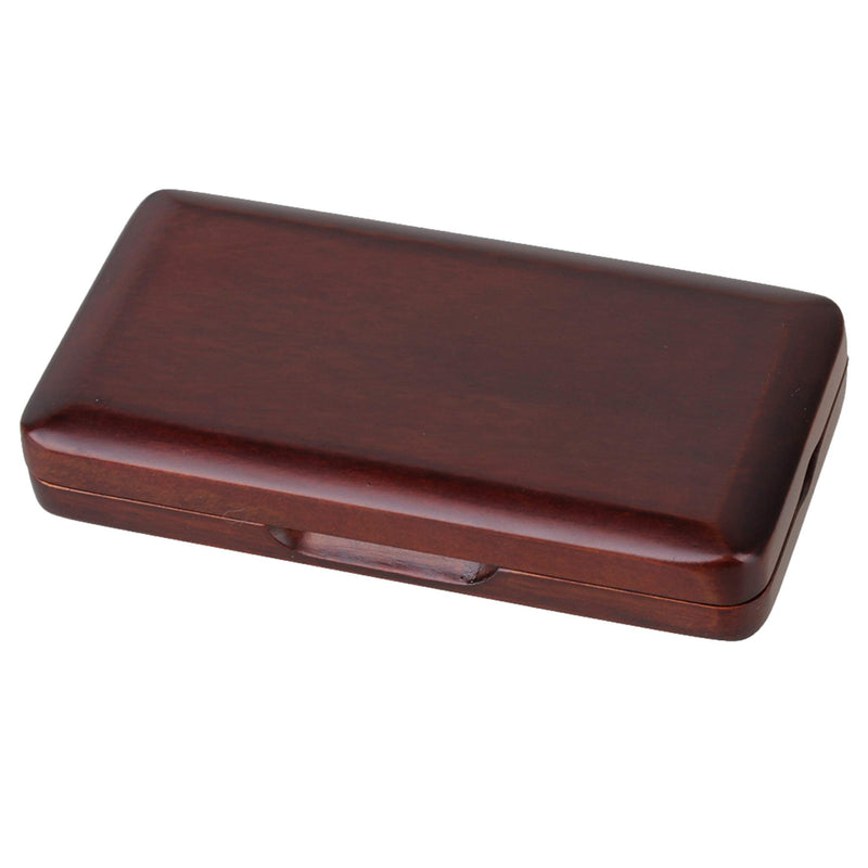 Yibuy Oboe Reed Case Box Spray Lacquer Surface Solid Wood Holds 3 Oboe Reeds Maroon Against Moisture