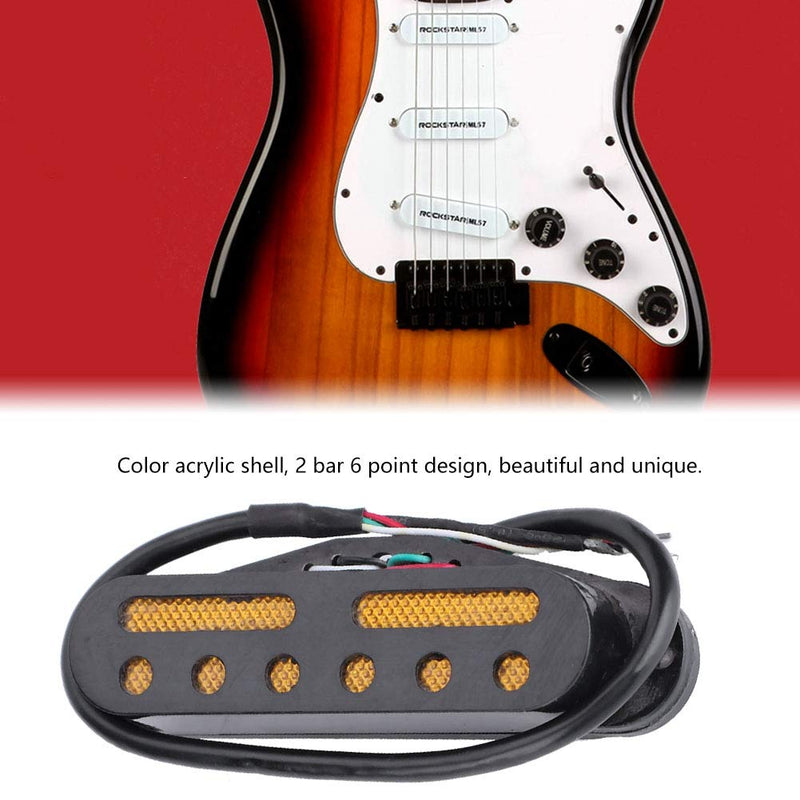 Guitar Pickup Guitar Single Coil Pickup Neck Middle Bridge Pickup Kit Pickup With Frame Guitar Parts Guitar Accessory Musical Instrument Accessory(Black) Black