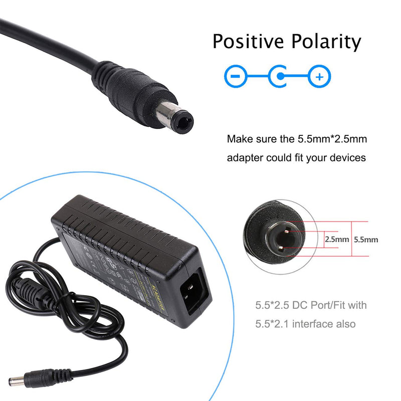 9V 5A Power Supply,COOLM 9V 5A Power Adapter 45W DC9V5A 5000ma AC 110V-240V Transformers Interface 5.5 x2.5mm AC to DC Charger