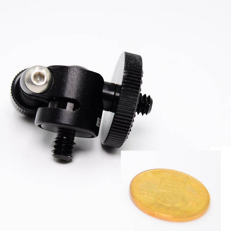 koolehaoda Mini Ballhead Camera Tripod Ball Head Mount and 1/4 to 1/4 Connector (1/4 to 1/4 Connector)