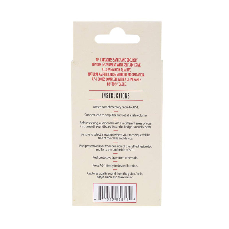 KNA AP-1 Universal Portable Piezo Pickup for Guitar Ukulele and Other Acoustic Instruments
