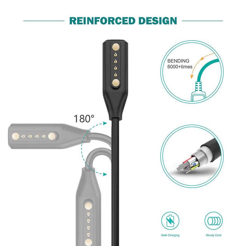 TUSITA Charger Compatible with Bose Frames Alto S/M M/L, Bose Frames Rondo, Bose Frames Soprano, Bose Frames Tenor - USB Magnetic Charging Cable 3.3ft 100cm - Audio Sunglasses Accessories 1-PACK