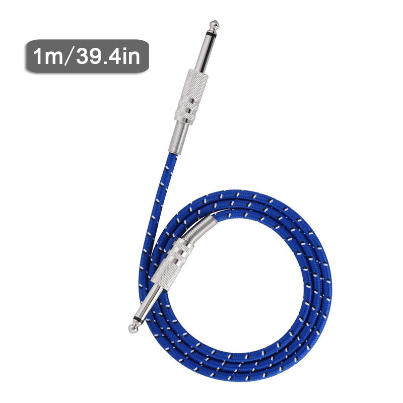 Vbestlife Guitar Cable, Mono Guitar Cable Male to Male Wire Cord 6.35mm Straight Plug for Electric Instruments, Guitar, Electric Guitar, Ukulele, Electronic Drum, Electric Piano, Mixer, etc/Noi(1m) 1 M