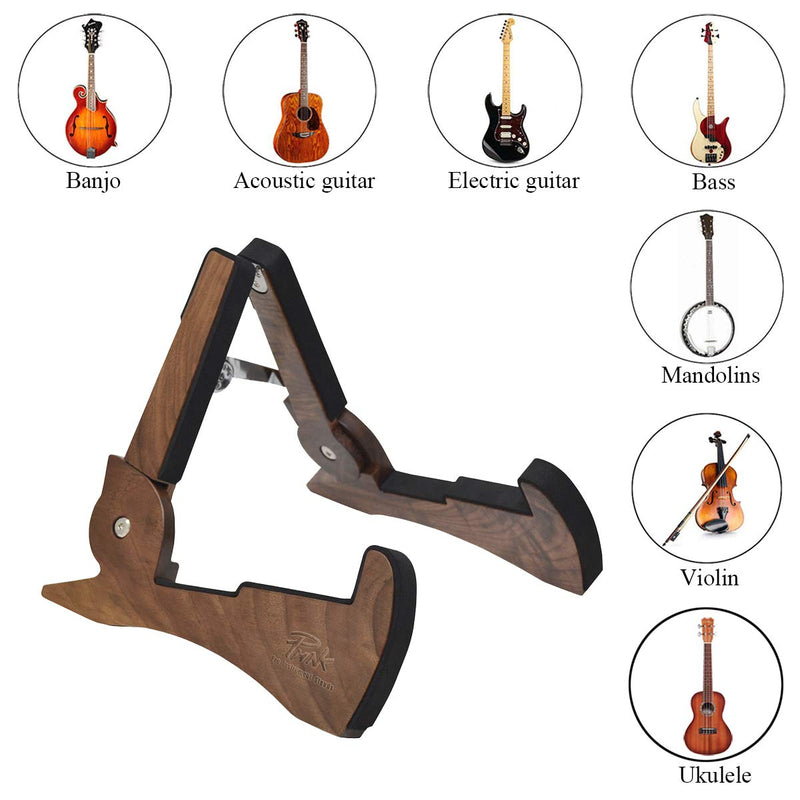 Guitar Stand, Black Walnut Wood Acoustic Guitar Stand, Electric Guitar Stand, Bass Banjo Guitar Stand, Portable Universal Guitar Stand, Guitar Accessories