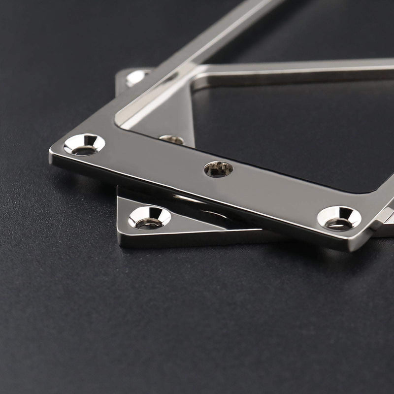 2Pcs Silver Humbucker Pickup Mounting Rings With Screws Fittings 92x45.5x2mm Metal Flat Pickup Cover Frame For Electric Guitar Replacement Parts