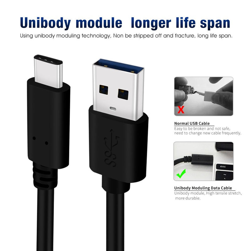 CBUS 10ft USB-C Cable, USB-C 3.1 to USB 3.0 A for GoPro Fusion, Hero7, Hero6, Hero Canon EOS R, Sony A7 III, A7R III, FujiFilm X-T3, GFX 50R, Nikon Z6 Z7, Olympus E-M1 Mark II, Panasonic Lumix GH5