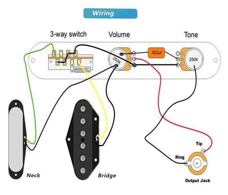 Saddle Bridge Plate Loaded Alnico V Pickups, 3-way Switch Control Plate with Tone Volume Knobs, Assembled Orange Drop Capacitor/Potentiometer for Fender Telecaster TL Electric Guitars, Chrome