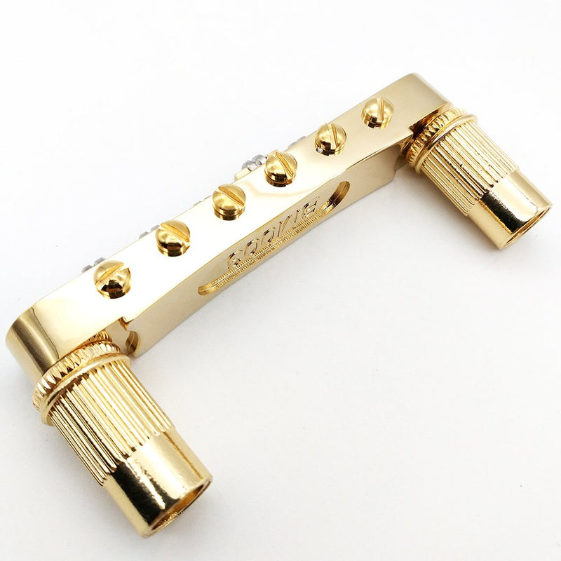 MENSANL Golden Guitar Roller Saddle Tune-O-Matic Bridge For Gibson Epiphone Les Paul SG Dot Bigsby Guitar M8 Threaded Posts