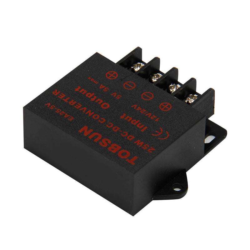 BINZET DC 12V 24V to 5V 5A Converter Step Down Regulator 25W 5V Regulated Power Supplies Transformer Converter 5V 5A 25W