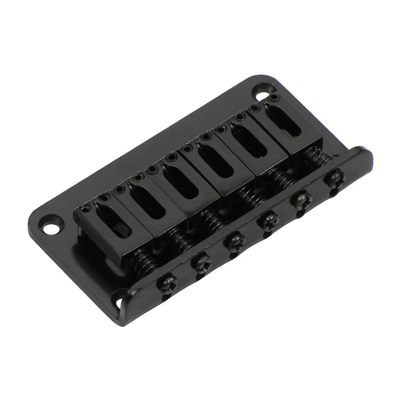 78MM Metal Fixed Hardtail Saddle Bridge Top Load Guitar Tailpiece for 6 String Fender Strat Tele Electric Guitar,Black Black