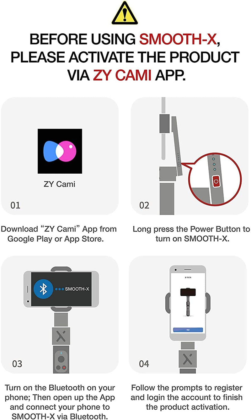 Zhiyun Smooth X Combo Kit with Mini Tripod and Pouch 2-Axis Smartphone Gimbal Stabilizer for iPhone Android Samsung, Selfie Stick, YouTube Vlog Video, Face Tracking, Bluetooth, Gesture & Zoom