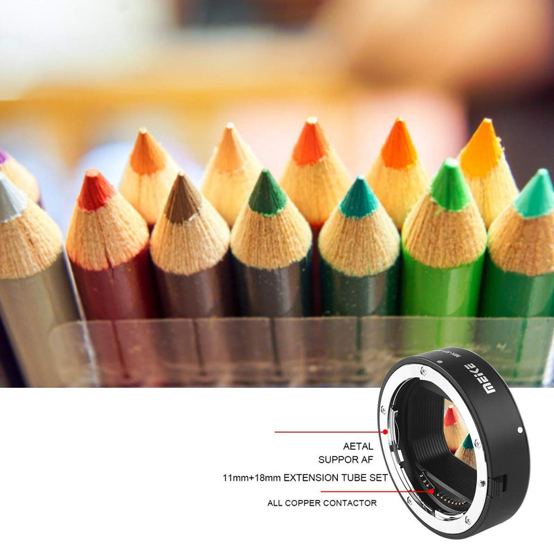 Meike MK-RF-AF1 13mm + 18mm Metal AF Full Frame Macro Extension Tube Adapter Ring Kit for for Canon EOS-R Series Cameras Canon RF Mount Cameras EOS-R EOS-RP