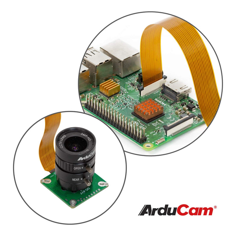 Arducam for Raspberry Pi Zero Camera Cable Set, 2 Pack 11.8" (30cm) Ribbon Flex Extension Cables for Pi Zero&W 2 pack 11.8inch