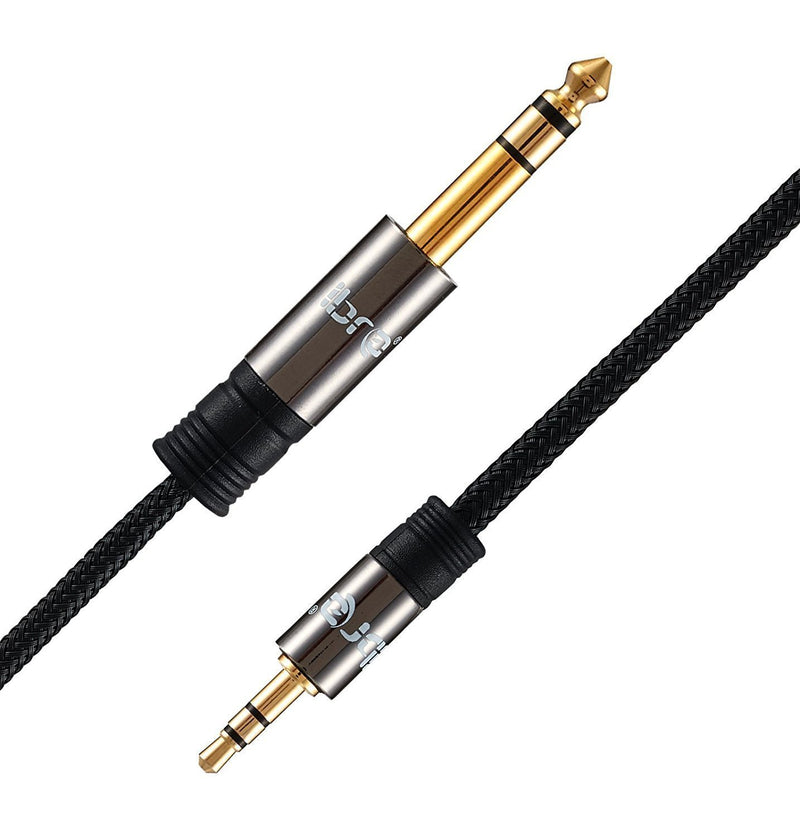 IBRA 6.35mm 1/4" to 3.5mm 1/8" Cable 2m | 6.35mm male to 3.5mm male Audio Cable adapter Nylon Mesh for iPod, Laptop,Home Theater Devices, and Amplifiers | 6.35 to 3.5
