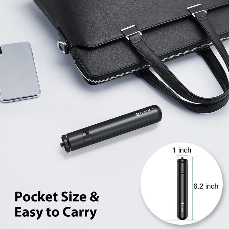 Webcam Tripod, eMeet Professional Webcam Mini Tripod, Portable & Lightweight, Adjustable Height from 5.7-12.2 in, Stable Use, Universal Compatible for Most Webcams/Phones/GoPros/Mirrorless Cameras