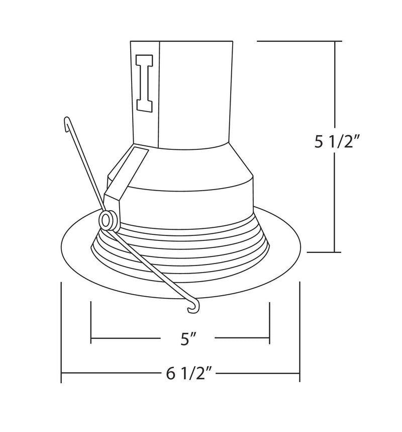 NICOR Lighting 5 inch Black Recessed Baffle Trim (15511BK)