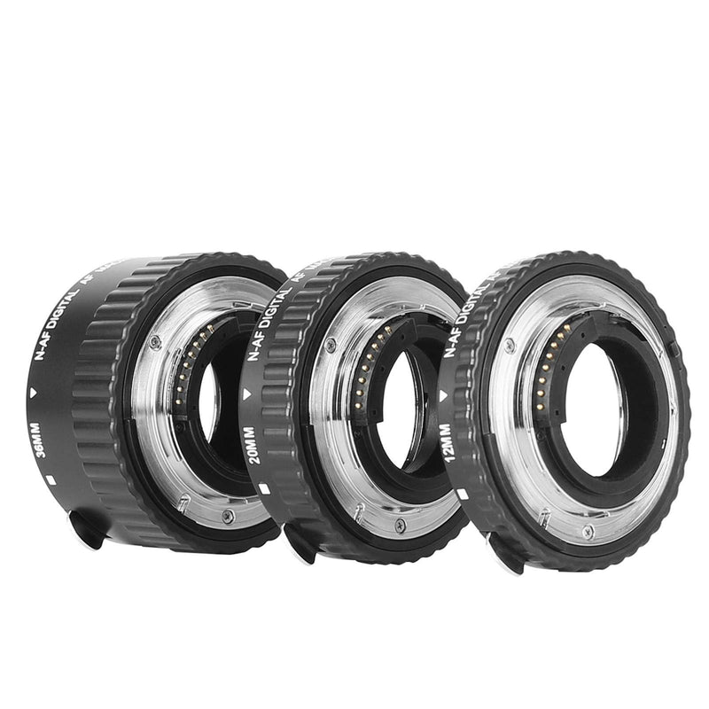 MEIKE MK-N-AF1-A Macro Electronic Mount Auto Foucs Macro Metal Extension Tube Adapter for Nikon DSLR Camera for D80 D90 D300 D300S D800 D3100 D3200 D3400 D5000 D5100 D5200 D7000 D7100 (No Meike Logo) ZN-MK-N-AF1-A