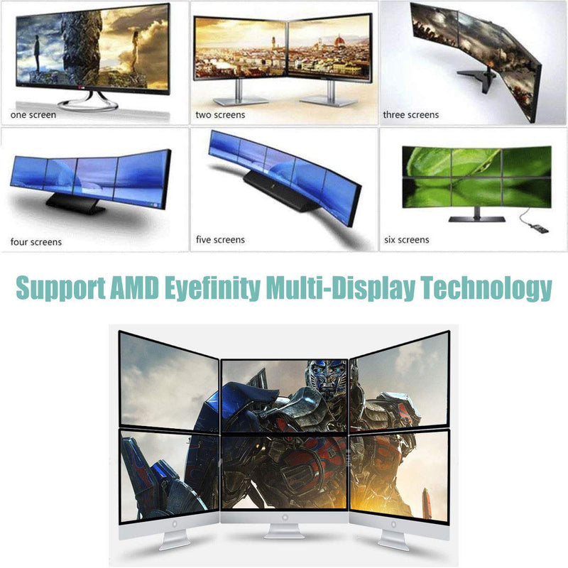 Active Mini DisplayPort to HDMI 2.0 Adapter Cable 6 Feet, Bocohm miniDP to HDMI Active Cable Supporting Eyefinity Technology & 4K @ 60Hz Resolution 6Ft