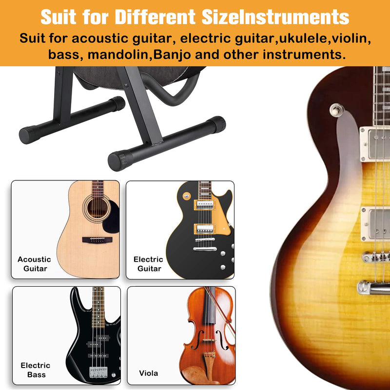 Avenda Guitar Stand, A-Frame Universal Folding Instrument Stand for Acoustic Electric Bass Guitar