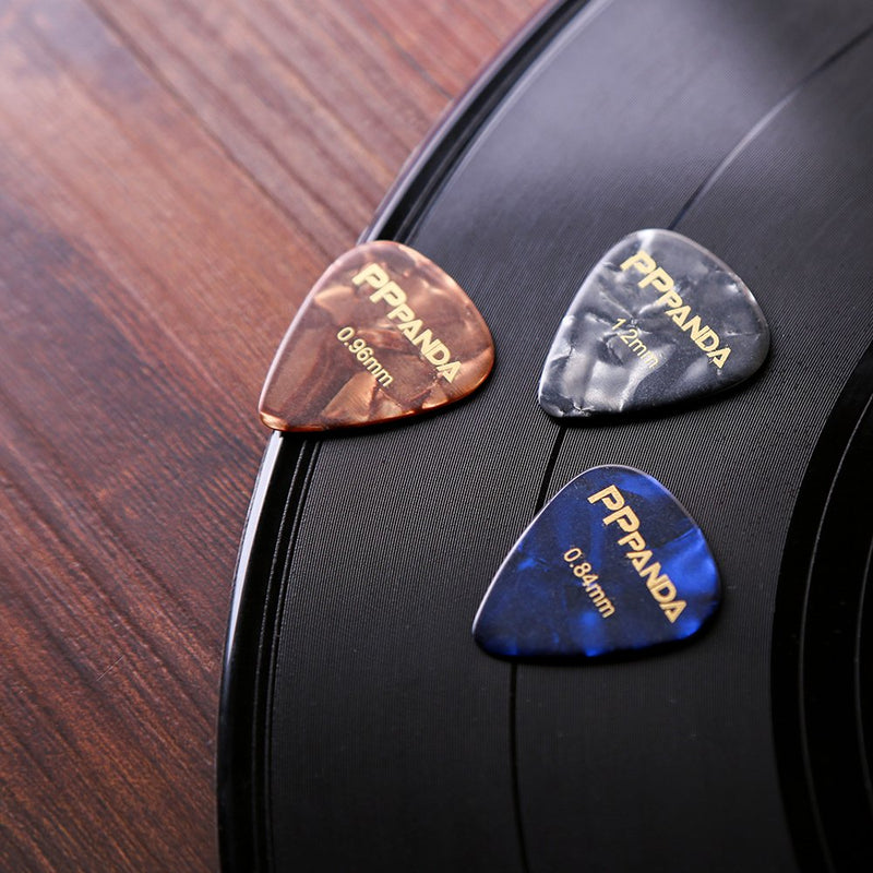 PPpanda Guitar Picks 48pcs, Guitar Plectrums for Your Electric, Acoustic, or Bass Guitar Thin, Medium, Heavy 0.46 0.58 0.71 0.84 0.96 1.2mm