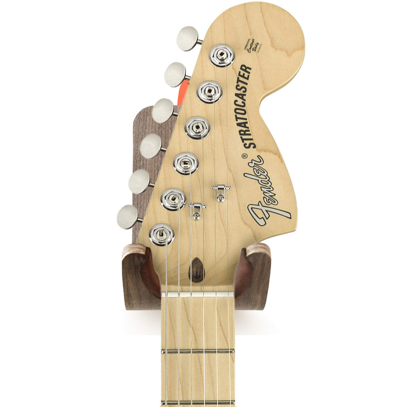 Plywood Guitar Wall Mount Holder with pick slot on top, Modern and unique Design Guitar Hanger for Bass Acoustic Electric Guitars Ukulele Folk Violin Mandolin Banjo skateboard Stand (Light Walnut) Light Walnut