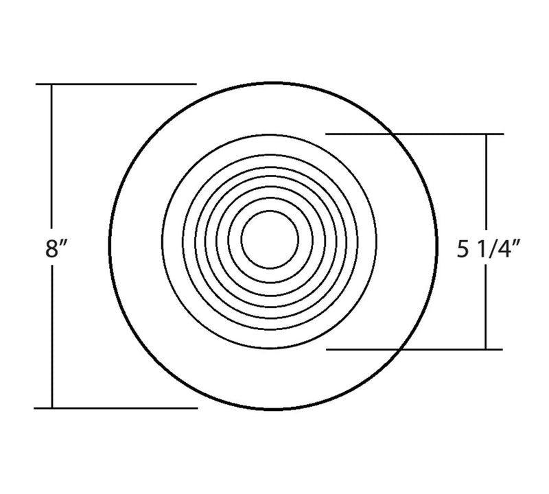 NICOR Lighting 6 inch Bronze Recessed Shower Trim with Glass Fresnel Lens (17502BZ)