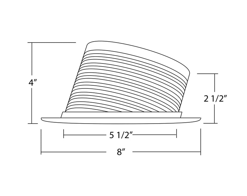 NICOR Lighting 6 in. White Recessed Slope Trim with Baffle (17711)